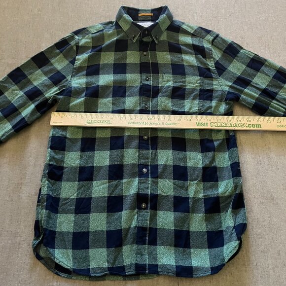 Denim & Flower Ricky Singh Plaid Shirt Men Medium Green Long Sleeve Button Down - Picture 6 of 7